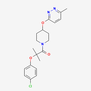 2-(4-Chlorophenoxy)-2-methyl-1-(4-((6-methylpyridazin-3-yl)oxy)piperidin-1-yl)propan-1-one