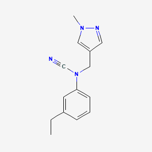 N-cyano-3-ethyl-N-[(1-methyl-1H-pyrazol-4-yl)methyl]aniline