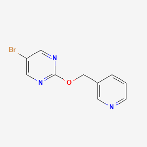 molecular formula C10H8BrN3O B2883314 5-溴-2-(吡啶-3-基甲氧基)嘧啶 CAS No. 1873544-58-1