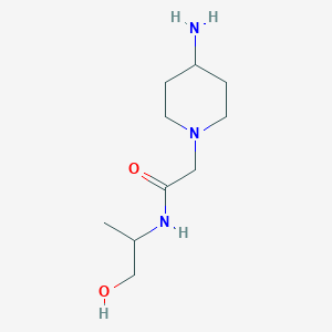 molecular formula C10H21N3O2 B2883315 2-(4-Aminopiperidin-1-yl)-N-(1-hydroxypropan-2-yl)acetamide CAS No. 1525058-57-4