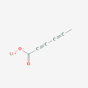 molecular formula C6H3LiO2 B2883319 Lithium;hexa-2,4-diynoate CAS No. 2375262-26-1