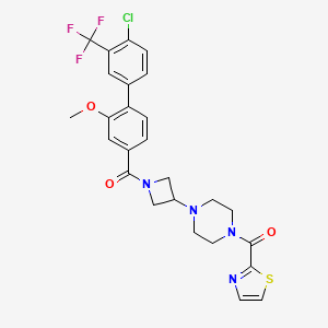 (4-(1-(4'-Chloro-2-methoxy-3'-(trifluoromethyl)-[1,1'-biphenyl]-4-carbonyl)azetidin-3-yl)piperazin-1-yl)(thiazol-2-yl)methanone