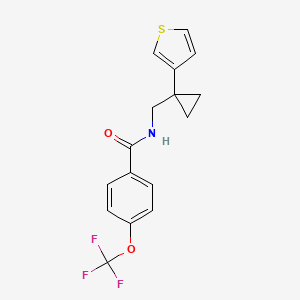 N-{[1-(thiophen-3-yl)cyclopropyl]methyl}-4-(trifluoromethoxy)benzamide