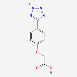 molecular formula C9H8N4O3 B2883330 [4-(1H-tetraazol-5-yl)phenoxy]acetic acid CAS No. 436091-66-6