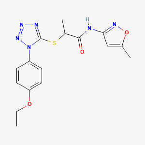 2-((1-(4-ethoxyphenyl)-1H-tetrazol-5-yl)thio)-N-(5-methylisoxazol-3-yl)propanamide