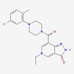 7-(4-(5-chloro-2-methylphenyl)piperazine-1-carbonyl)-5-ethyl-2H-pyrazolo[4,3-c]pyridin-3(5H)-one