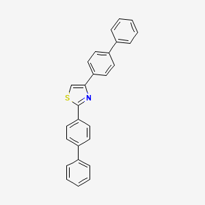 molecular formula C27H19NS B2883337 2,4-Bis(4-biphenylyl)thiazole CAS No. 13355-31-2