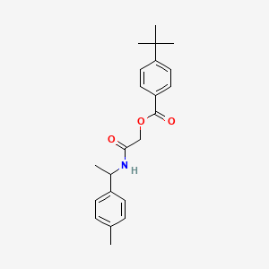 molecular formula C22H27NO3 B2883340 {[1-(4-Methylphenyl)ethyl]carbamoyl}methyl 4-tert-butylbenzoate CAS No. 1794785-23-1