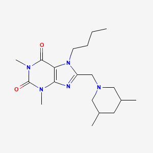 7-butyl-8-[(3,5-dimethylpiperidin-1-yl)methyl]-1,3-dimethyl-2,3,6,7-tetrahydro-1H-purine-2,6-dione