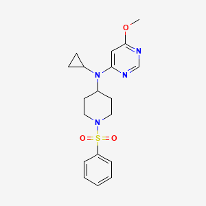 N-[1-(Benzenesulfonyl)piperidin-4-yl]-N-cyclopropyl-6-methoxypyrimidin-4-amine