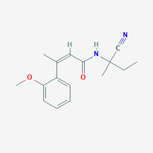 molecular formula C16H20N2O2 B2883382 (Z)-N-(2-cyanobutan-2-yl)-3-(2-methoxyphenyl)but-2-enamide CAS No. 1312007-44-5