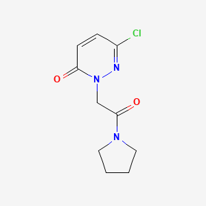 molecular formula C10H12ClN3O2 B2883384 6-chloro-2-(2-oxo-2-(pyrrolidin-1-yl)ethyl)pyridazin-3(2H)-one CAS No. 1282141-77-8
