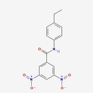 molecular formula C15H13N3O5 B2883389 N-(4-乙基苯基)-3,5-二硝基苯甲酰胺 CAS No. 36293-11-5