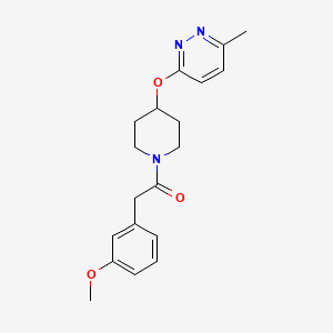 molecular formula C19H23N3O3 B2883404 2-(3-Methoxyphenyl)-1-(4-((6-methylpyridazin-3-yl)oxy)piperidin-1-yl)ethanone CAS No. 1797266-83-1