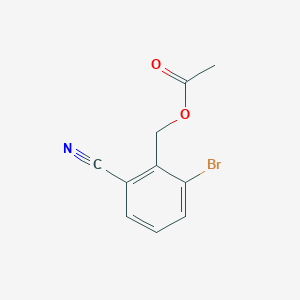molecular formula C10H8BrNO2 B2883409 2-溴-6-氰基苄基乙酸酯 CAS No. 1379323-90-6