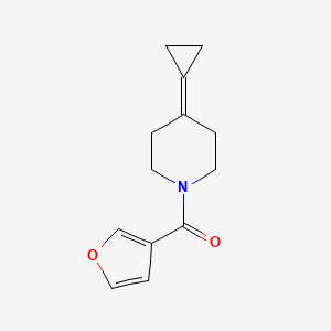 molecular formula C13H15NO2 B2883411 (4-Cyclopropylidenepiperidin-1-yl)(furan-3-yl)methanone CAS No. 2034375-03-4