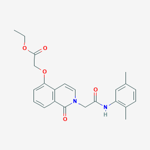 molecular formula C23H24N2O5 B2883419 ethyl 2-[(2-{[(2,5-dimethylphenyl)carbamoyl]methyl}-1-oxo-1,2-dihydroisoquinolin-5-yl)oxy]acetate CAS No. 868223-87-4