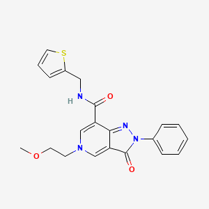 5-(2-methoxyethyl)-3-oxo-2-phenyl-N-(thiophen-2-ylmethyl)-3,5-dihydro-2H-pyrazolo[4,3-c]pyridine-7-carboxamide