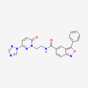 N-(2-(6-oxo-3-(1H-1,2,4-triazol-1-yl)pyridazin-1(6H)-yl)ethyl)-3-phenylbenzo[c]isoxazole-5-carboxamide