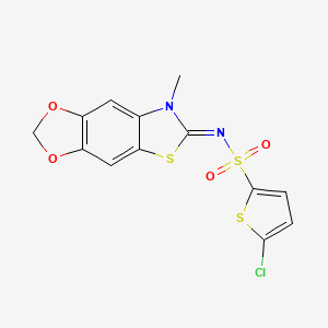 (Z)-5-chloro-N-(7-methyl-[1,3]dioxolo[4',5':4,5]benzo[1,2-d]thiazol-6(7H)-ylidene)thiophene-2-sulfonamide