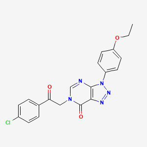 molecular formula C20H16ClN5O3 B2883426 6-(2-(4-chlorophenyl)-2-oxoethyl)-3-(4-ethoxyphenyl)-3H-[1,2,3]triazolo[4,5-d]pyrimidin-7(6H)-one CAS No. 912618-30-5