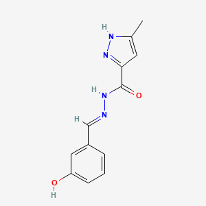 (E)-N'-(3-hydroxybenzylidene)-3-methyl-1H-pyrazole-5-carbohydrazide