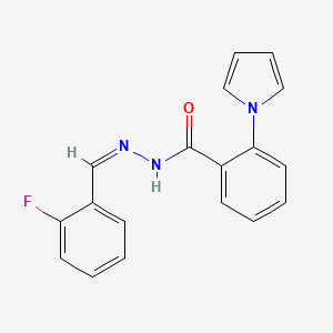 N-[(Z)-(2-fluorophenyl)methylideneamino]-2-pyrrol-1-ylbenzamide