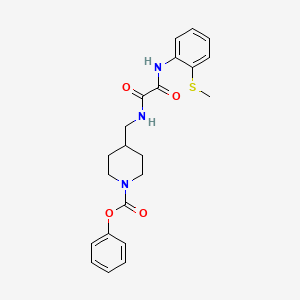 Phenyl 4-((2-((2-(methylthio)phenyl)amino)-2-oxoacetamido)methyl)piperidine-1-carboxylate