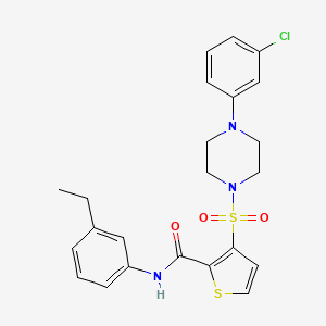 3-{[4-(3-chlorophenyl)piperazin-1-yl]sulfonyl}-N-(3-ethylphenyl)thiophene-2-carboxamide