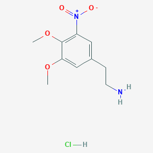 molecular formula C10H15ClN2O4 B2883434 2-(3,4-Dimethoxy-5-nitrophenyl)ethanamine;hydrochloride CAS No. 99424-23-4