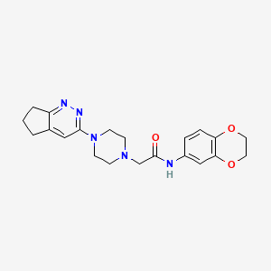 2-(4-(6,7-dihydro-5H-cyclopenta[c]pyridazin-3-yl)piperazin-1-yl)-N-(2,3-dihydrobenzo[b][1,4]dioxin-6-yl)acetamide