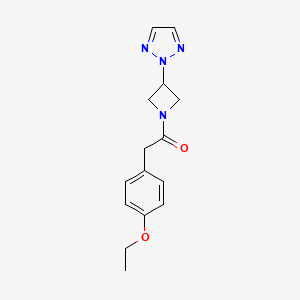 molecular formula C15H18N4O2 B2883439 1-(3-(2H-1,2,3-triazol-2-yl)azetidin-1-yl)-2-(4-ethoxyphenyl)ethan-1-one CAS No. 2194846-31-4