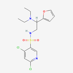 4,6-dichloro-N-[2-(diethylamino)-2-(furan-2-yl)ethyl]pyridine-3-sulfonamide