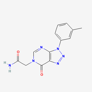 molecular formula C13H12N6O2 B2883453 2-[3-(3-Methylphenyl)-7-oxotriazolo[4,5-d]pyrimidin-6-yl]acetamide CAS No. 893933-49-8