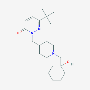 molecular formula C21H35N3O2 B2883461 6-Tert-butyl-2-({1-[(1-hydroxycyclohexyl)methyl]piperidin-4-yl}methyl)-2,3-dihydropyridazin-3-one CAS No. 2097868-99-8