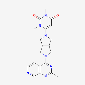 molecular formula C20H23N7O2 B2883464 1,3-Dimethyl-6-[5-(2-methylpyrido[3,4-d]pyrimidin-4-yl)-1,3,3a,4,6,6a-hexahydropyrrolo[3,4-c]pyrrol-2-yl]pyrimidine-2,4-dione CAS No. 2415551-64-1