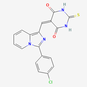 5-((3-(4-chlorophenyl)imidazo[1,5-a]pyridin-1-yl)methylene)-2-thioxodihydropyrimidine-4,6(1H,5H)-dione