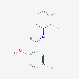 4-bromo-2-{(E)-[(3-fluoro-2-methylphenyl)imino]methyl}phenol