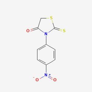 molecular formula C9H6N2O3S2 B2883478 3-(4-Nitrophenyl)-2-thioxothiazolidin-4-one CAS No. 20950-13-4