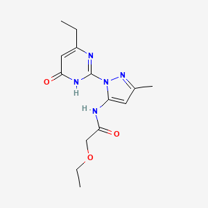 2-ethoxy-N-(1-(4-ethyl-6-oxo-1,6-dihydropyrimidin-2-yl)-3-methyl-1H-pyrazol-5-yl)acetamide