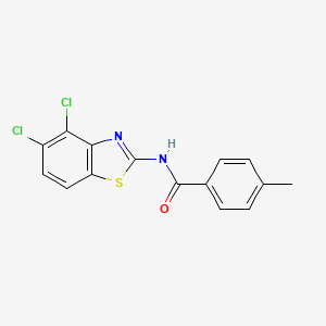 molecular formula C15H10Cl2N2OS B2883481 N-(4,5-dichloro-1,3-benzothiazol-2-yl)-4-methylbenzamide CAS No. 912758-62-4