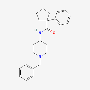 molecular formula C24H30N2O B2883482 N-(1-benzylpiperidin-4-yl)-1-phenylcyclopentane-1-carboxamide CAS No. 440087-77-4