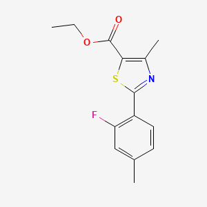 Ethyl 2-(2-fluoro-4-methylphenyl)-4-methyl-1,3-thiazole-5-carboxylate