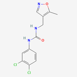 molecular formula C12H11Cl2N3O2 B2883488 1-(3,4-Dichlorophenyl)-3-((5-methylisoxazol-4-yl)methyl)urea CAS No. 2034545-87-2