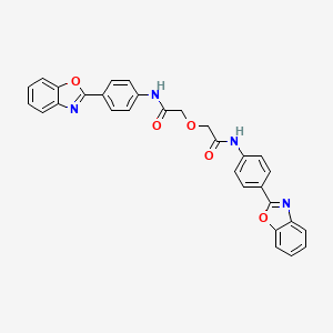 2-[2-[4-(1,3-benzoxazol-2-yl)anilino]-2-oxoethoxy]-N-[4-(1,3-benzoxazol-2-yl)phenyl]acetamide