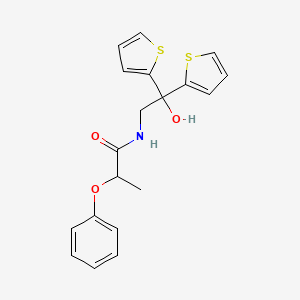 N-(2-hydroxy-2,2-di(thiophen-2-yl)ethyl)-2-phenoxypropanamide