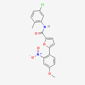 molecular formula C19H15ClN2O5 B2883512 N-(5-chloro-2-methylphenyl)-5-(4-methoxy-2-nitrophenyl)furan-2-carboxamide CAS No. 887348-61-0