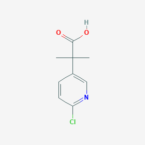 molecular formula C9H10ClNO2 B2883518 2-(6-Chloropyridin-3-yl)-2-methylpropanoic acid CAS No. 1305323-54-9