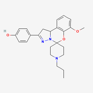 4-(7-Methoxy-1'-propyl-1,10b-dihydrospiro[benzo[e]pyrazolo[1,5-c][1,3]oxazine-5,4'-piperidin]-2-yl)phenol