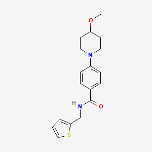molecular formula C18H22N2O2S B2883531 4-(4-methoxypiperidin-1-yl)-N-(thiophen-2-ylmethyl)benzamide CAS No. 2034247-25-9